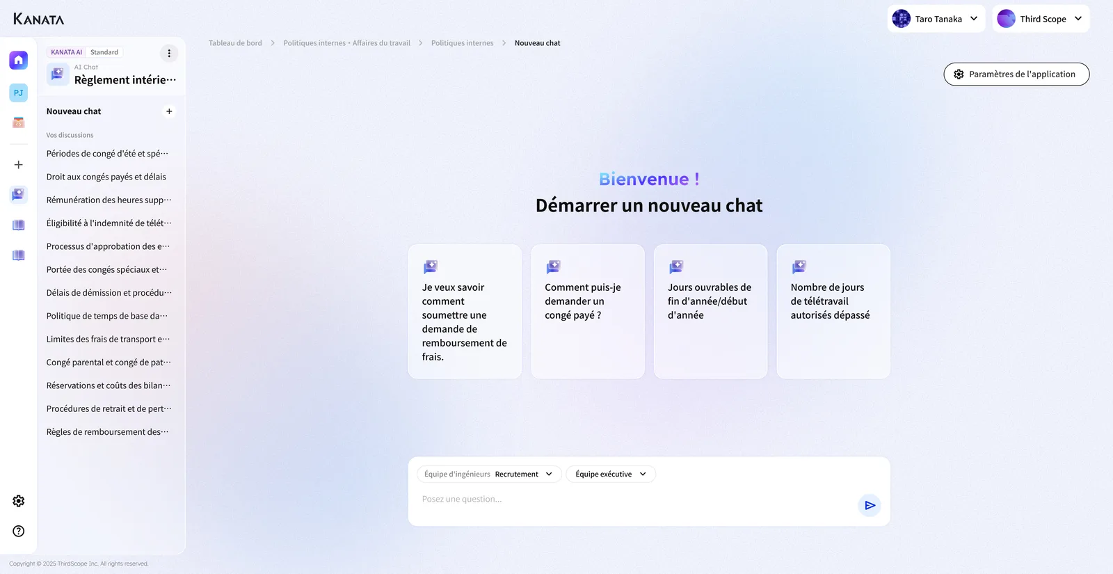 Réponse aux demandes, préparation de documents, comptes rendus de réunion, passation… L'IA épaule vos équipes pour « chercher, organiser et créer », et transforme résultats et savoir-faire en « actifs partagés ».