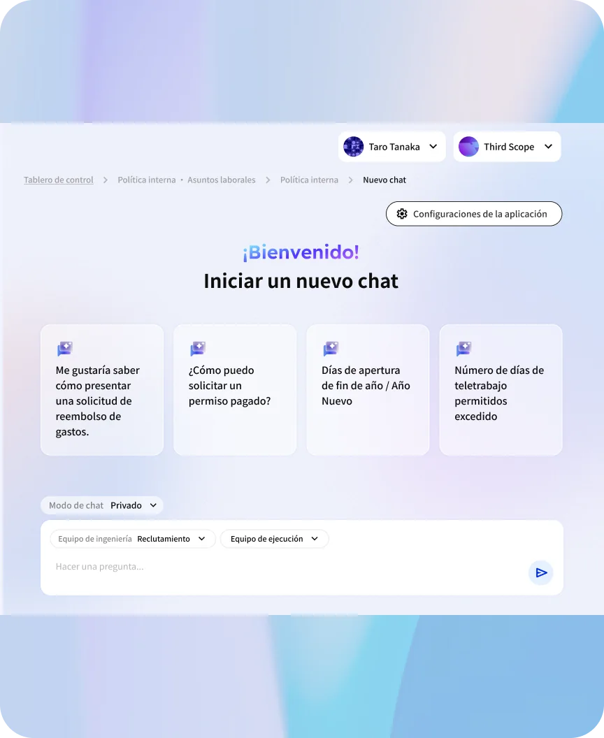 Pantalla de Chat IA