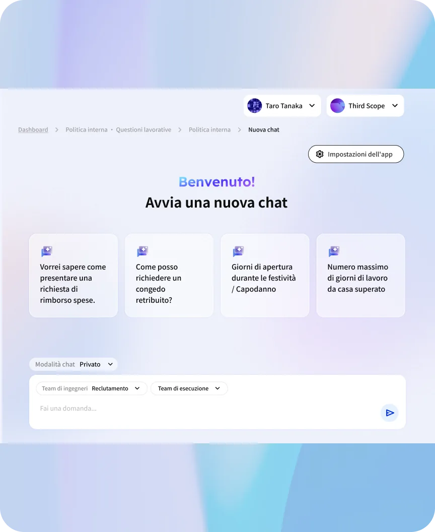 Schermata di Chat IA