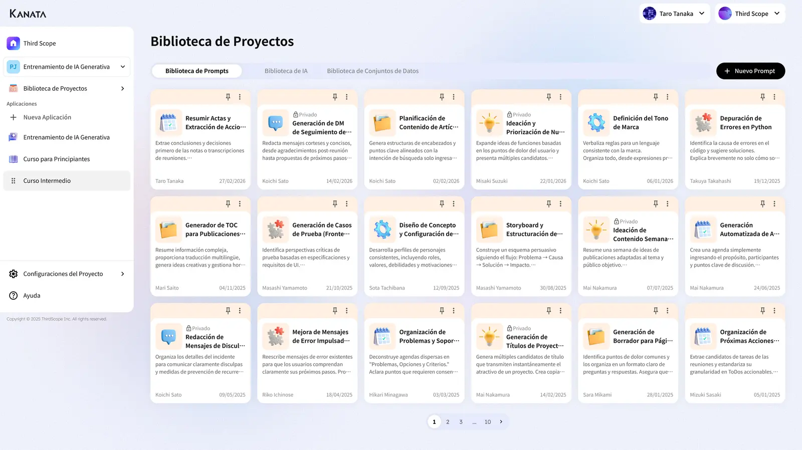 Biblioteca de prompts